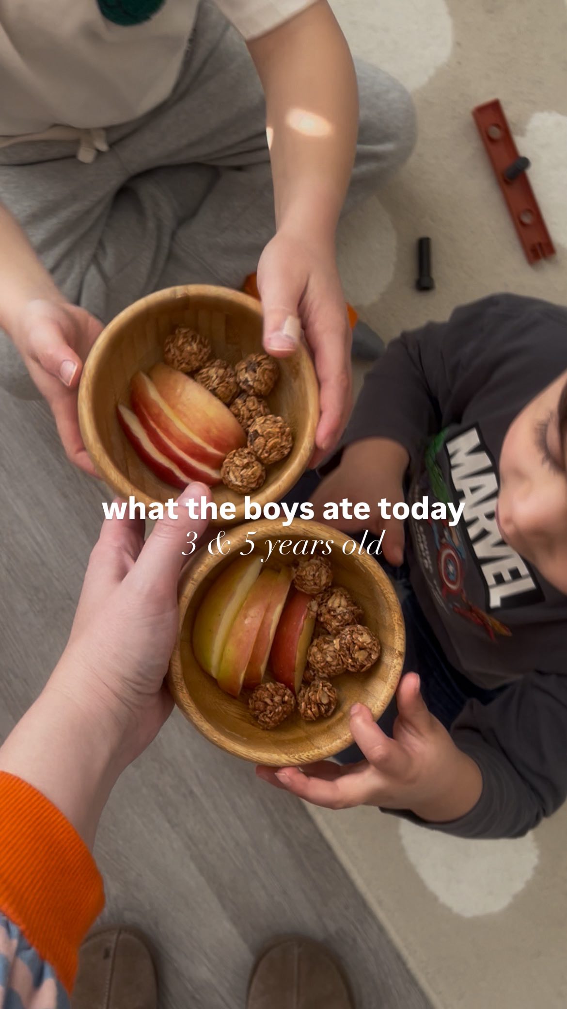 What the boys ate today (3 & 5 years old) 
🥞🍓🥑🐟🍎🍚