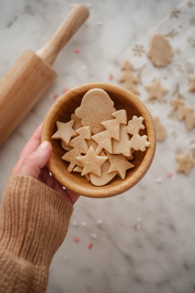 Toddler holiday cut out cookies